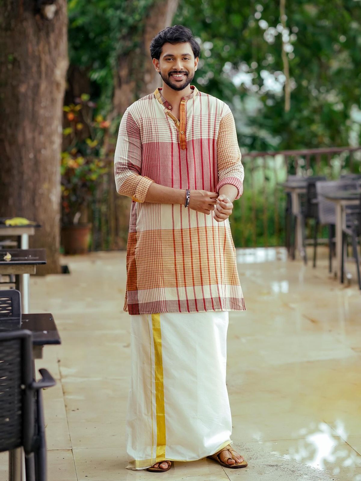 Mens Handloom Veshti Kurta